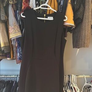 Calvin Klein Black Sleeveless Dress sheath professional chic